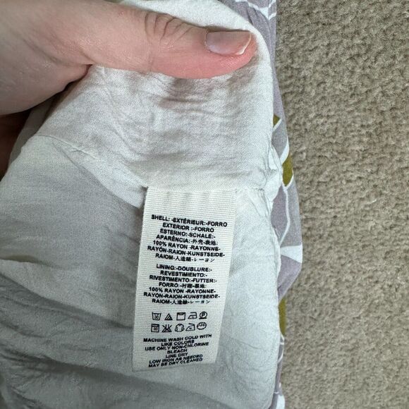 Free People Louise Mini Dress Size Small Purple Floral Smocked Off The Shoulder - Picture 9 of 12